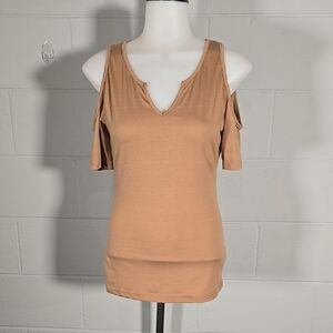 Soft Peach Cut Out Fitted Tank Top